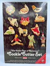 Vintage 1978 TWELVE DAYS OF CHRISTMAS COOKIE CUTTERS Complete Set Kraft ... - $21.16