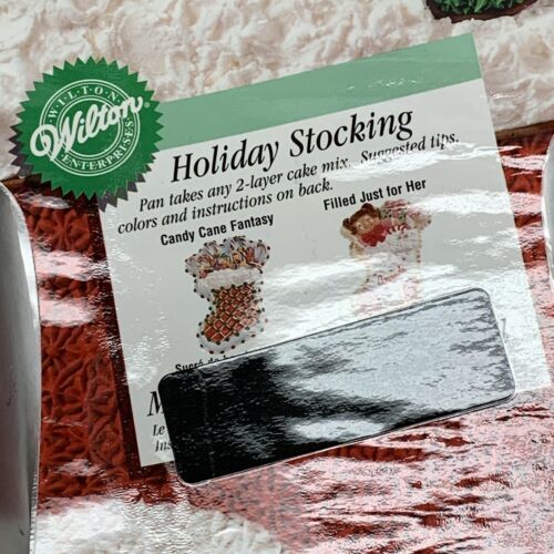 Primary image for VTG Wilton Stocking With Gifts Cake Pan 2105-2040 Christmas Baking Mold 1999
