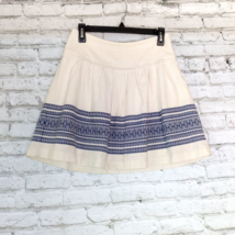 Madewell Skirt Womens 0 Embroidered Mini Pleated Hippie Bohemian Greek - £14.02 GBP