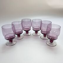 1980's Vintage Set of 6 Liqueur Goblets Glasses Crystal Glass Ukraine Ba... - $189.00