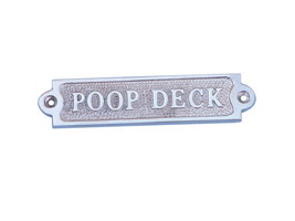 [Pack Of 2] Chrome Poop Deck Sign 6&quot; - £41.72 GBP