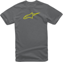 Alpinestars Mens Ageless T-Shirts Tee Shirt Charcoal/Hi Vis Yellow X-Large - £19.73 GBP