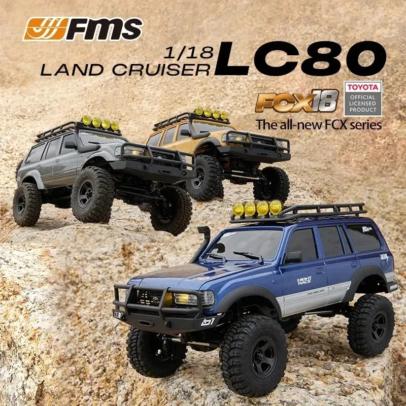 New Fms Rc Car Fcx 1/18 LC80 Land Cruiser Rtr,Fms 1:18 Apaha Pickup,Mini Scale, - £155.09 GBP+