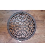 Vintage Round Floor Wall Grate Heat Vent Register Cover Salvage 15 3/8&quot; #2 - €149,75 EUR