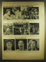1937 Paramount Mountain Music Movie Ad - Hollywood goes native - £14.44 GBP