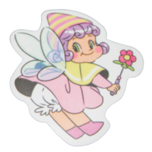 Purple Hair Anime Fairy Faerie Flower Wand Smile Cute Chibi Kawaii Sticker - £1.76 GBP