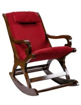 Teak Wood Rocking Chair, Multiple Cushion Colours, Wood Rocking Chair, A... - $4,500.00