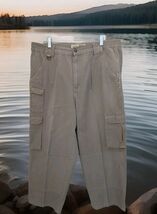 Cabelas Trail Hiker Cargo Pants Mens 38x25 Flap Pockets Outdoors Cropped - $14.84
