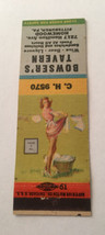 Matchbook Cover Matchcover Girlie Pinup Bowser’s Tavern Pittsburgh PA - $3.33