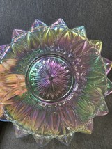 Vintage Carnival Federal Iridescent Glass Petal Serving Dish Preowned 11... - £12.49 GBP