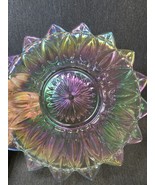 Vintage Carnival Federal Iridescent Glass Petal Serving Dish Preowned 11... - £12.60 GBP