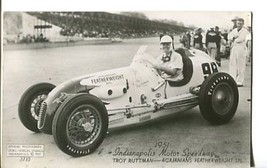 Troy Ruttman #98 O&#39;Dell-Shields Studios Photo Postcard #3710 Indianapolis Racing - £32.64 GBP