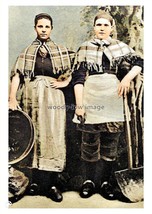 ptc4529 - Lancs. - Young Girls working at the Wigan Coal Colliery - print 6x4 - £2.10 GBP