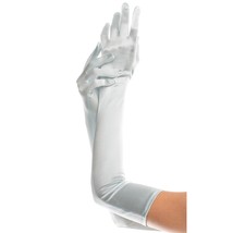 Light Blue Satin Gloves Long Over Elbow Length Evening Prom Costume 8812-57 - £11.67 GBP