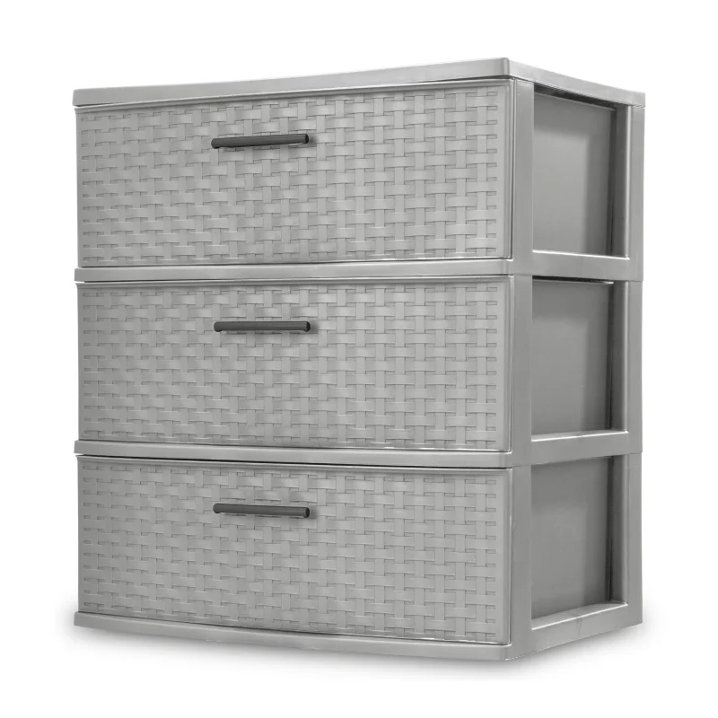 Sterilite 3 Drawer Wide Weave Tower Cement - $44.99