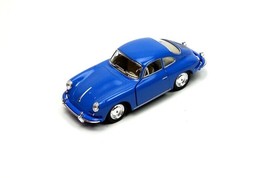5&quot; Kinsmart Porsche 356 B Carrera 2 Diecast Model Toy Car 1:32 Blue - £14.38 GBP