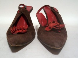 Kenneth Cole Ladies Brown Suede High Heel Shoes Size 7 All Leather Made In Italy - £25.35 GBP