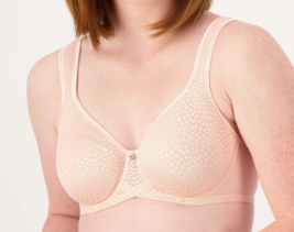 Breezies Underwire Diamond Shimmer Unlined Support Bra PEACH SKY 40B   A561419 - £22.36 GBP