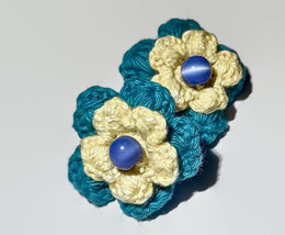 Handmade Flower Stud Earrings - £3.97 GBP