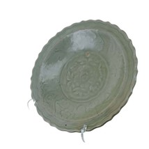 Ming Chinese Celadon Plate with Lotus Motif - $1,757.25