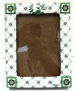 NEW Mangani Italy Green and White Porcelain Frame Item 11742/2 9.5 x7.5  - $2,761.39 MXN