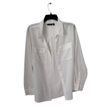 APT. 9 Women&#39;s White Button-Down Shirt Size 1X Long Sleeve Blouse - $13.86