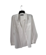 APT. 9 Women&#39;s White Button-Down Shirt Size 1X Long Sleeve Blouse - $13.86