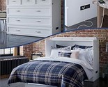 AFI Deerfield Murphy Bed Chest with Charging Station, Full, White - $2,107.99