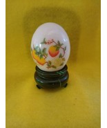 Vintage Avon Timeless Cologne Bottle Egg Shaped Pedestal Peach Orchard Design - $12.87
