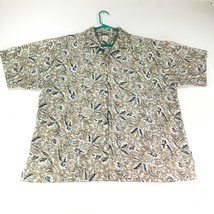 OP Ocean Pacific Sport Men&#39;s Floral Hawaiian Shirt Pocket 100% Cotton Medium - £11.69 GBP