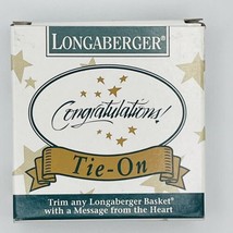 Longaberger Tie-On Congratulations! 1994 Brand New Basket TieOn Rare Vintage - £7.57 GBP