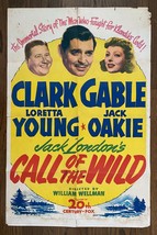 *William Wellman CALL OF THE WILD (1935) Clark Gable, Loretta Young &amp; Ja... - $95.00
