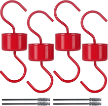 Metal Red Hummingbird Feeder Ant Guard, 4 Hooks with 4 Brushes - $10.45