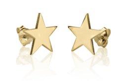 Star Stud Earrings: Sterling Silver, 24K Gold, Rose Gold - £86.52 GBP