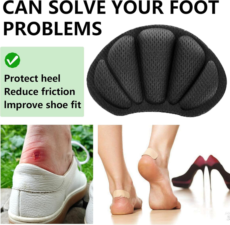 8PCS Heel Pads,Heel Grips Inserts,Reusable Heel Guards Liners,Mesh Self-Adhesive Item image 5