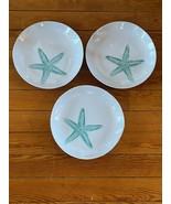 Lot of 3 Sigrid Olsen Home Large White Plastic Melamine w Blue Starfish ... - £11.93 GBP