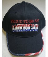 Black Patriotic Proud To Be An American Baseball Embroidered Hat Cap - $349.20 MXN