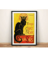 Le Chat Noir Póster: Vintage Gato Negro Nightclub Anuncio Reimpresión - £4.18 GBP+