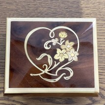 Reuge Italian Inlaid Wood Lacquer Music Jewelry Box  My Heart Will Go On Titanic - $58.79