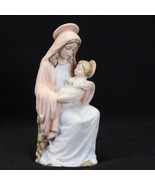 Norcrest Madonna Virgin Maria &amp;Baby Jesus Figurine Porcelain  8” F484 Vi... - $24.49