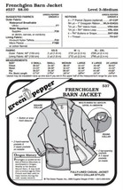 Adults Frenchglen Barn Jacket Coat Outerwear #537 Sewing Pattern (Pattern Only) - £7.83 GBP