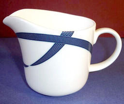 Monique Lhuillier Blue Ribbons Creamer 14 oz. Royal Doulton New - £18.30 GBP