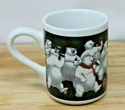 Cute Coca-Cola Coke 1999 polar bear bears coffee mug cup by Gibson Ceramic - £8.78 GBP