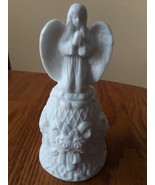 White Bell With Bows Around It and A Praying Angel On Top - $6.11 CAD