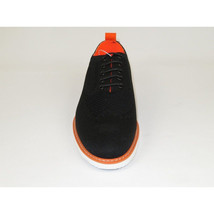 Men Comfort Casual Knit Fabric Wingtip Lace Sneaker Shoes #FRESHORT Black image 3