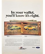 PINTO FORD-Buckle Up-3-door Runabout-1971 Vintage Print Ad - $16.06 CAD
