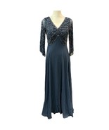 J Kara Dress Womens 6P Blue Sequin Bodice Chiffon Gown Wedding Formal Event - €48,73 EUR