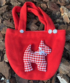 checked dog tote bag - $7.00