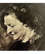 Rubens Portrait Of Old Woman Print 1939 Gray Tone Plate Antique Art DWV9B - $34.82 CAD