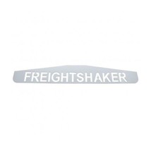 UPI Chrome 4&quot;L X 24&quot;W Scripted Bottom Mud Flap Plate W/Welded Stud-Freightshaker - £29.10 GBP